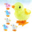 6Pcs Kids Jumping Plush Chicken Double Layer Wing Wind-Up Toy 5