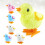 6Pcs Kids Jumping Plush Chicken Double Layer Wing Wind-Up Toy 8