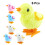 6Pcs Kids Jumping Plush Chicken Double Layer Wing Wind-Up Toy 2