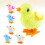6Pcs Kids Jumping Plush Chicken Double Layer Wing Wind-Up Toy 7