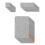 Unique Felt Dining Placemats Set of 6 with Thermal-Light Grey 1