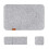 Unique Felt Dining Placemats Set of 6 with Thermal-Light Grey 12