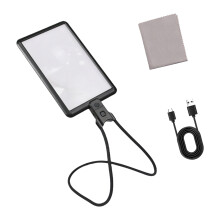 Adjustable Brightness Magnifier with High Transparencies Lens