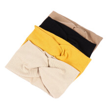 4Stk Sport Stirnband Damen Elastisch Breit Yoga Haarband Bunt