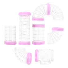2Sets Hamstertunnel Rosa Aus Dickem Plastik Ideal Für Kleine