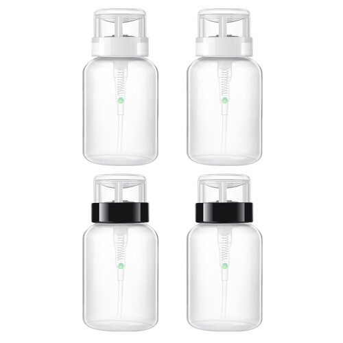 4Stück Nagellackentferner Flaschen 200Ml Druckspender 1