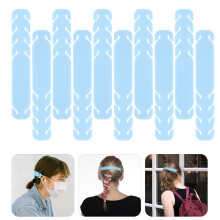 10 Stuks Maskerhaken, Antislip Maskertouwen, Hanggesp, Lichtblauw