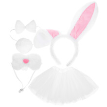 1 Set Konijnenoor Hoofdband Tule Cosplay Dierenkostuum