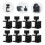 8St 3D Printer Clips, Aluminiumlegering, Fixatie, Zwart 3