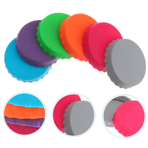 12 Unidades Tampas De Garrafa Silicone Reutilizáveis 2