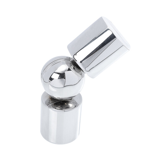 Silver Hinged Elbow Connector for Window Curtain Rods