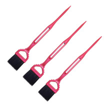 3Pcs Pincéis Para Tratamento E Coloração Rosa