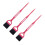 3Pcs Pincéis Para Tratamento E Coloração Rosa 1
