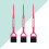 3Pcs Pincéis Para Tratamento E Coloração Rosa 7