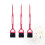 3Pcs Pincéis Para Tratamento E Coloração Rosa 9