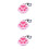 3Stk Schlüsselanhänger in Pink 8