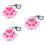 3Stk Schlüsselanhänger in Pink 7