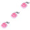 3Stk Schlüsselanhänger in Pink 5