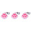 3Stk Schlüsselanhänger in Pink 4