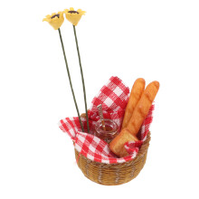 Conjunto Miniatura Casa De Cesta De Pão Com Acessórios