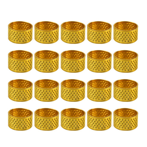 20 Stuks Naaiwig Vingerhoed Antislip Doe-Het- Goud 2
