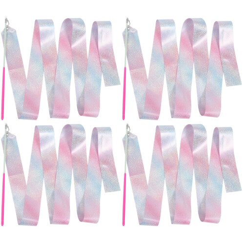 4Stk Rosa Turnband Polyester Für Tanz Und Performance 1