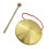 One Set Small Hand Copper Gong With Mallet Percussion Instrument 4