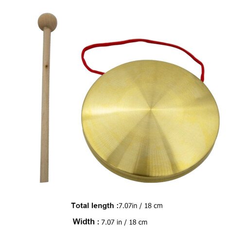 One Set Small Hand Copper Gong With Mallet Percussion Instrument 1