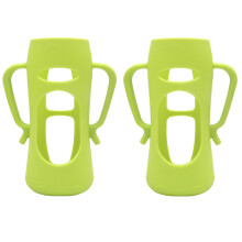 4Pcs Silicone Baby Bottle Covers Green Protective Sleeves Anti-Drop