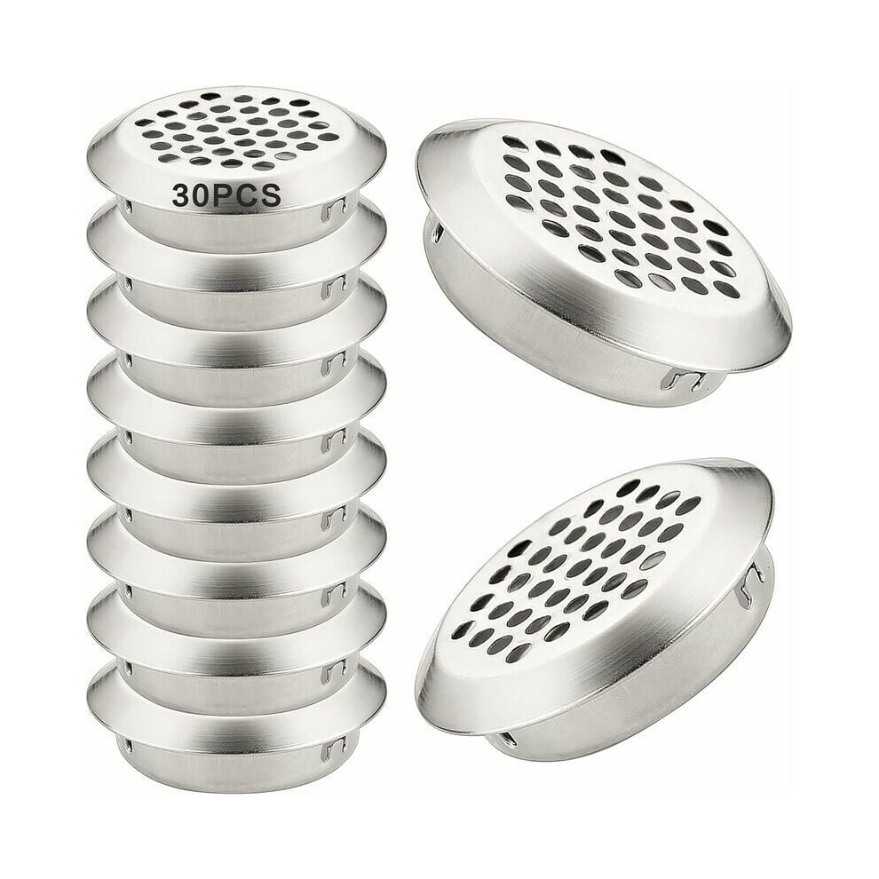 Dust-Proof Stainless Steel Circular Vents For Ventilation Cabinets, Honeycomb Design Mesh Hole Stainless Steel Circular Vent Ensures Fresh Airflow, 30 9060116175253