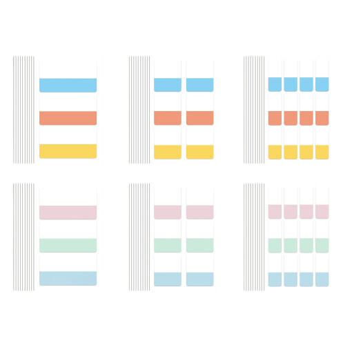Étiquette PET colorée 30/60/120 pièces,-Morandi grande taille 3 1