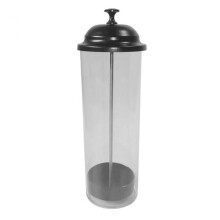 Dispensador de canudos em acrílico com função de armazenamento higiênico, construção resistente ao desgaste para uso diário, design