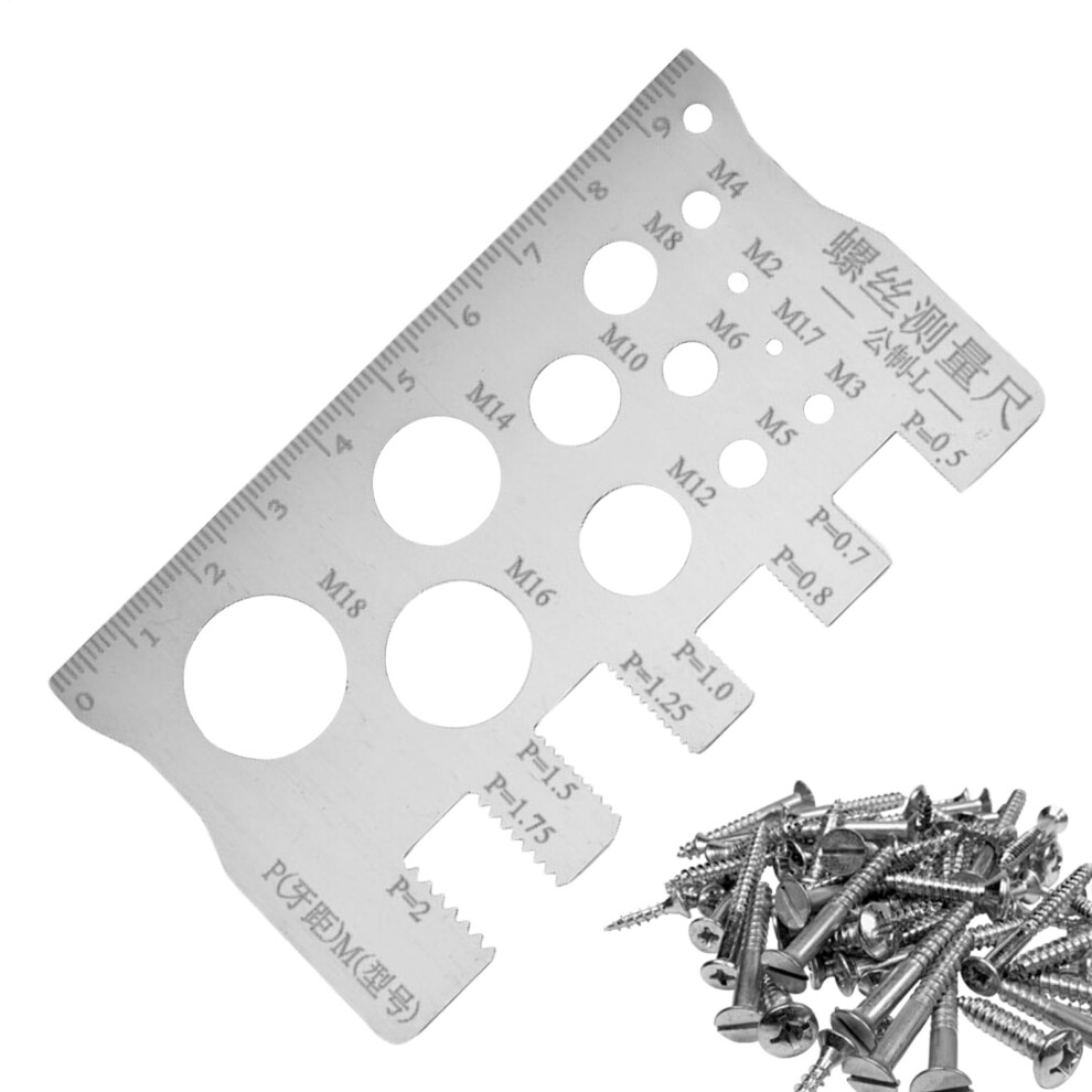 Bolt Measuring Tool Stainless Steel Pitch Gauge Checker For Industry And Home Use Bolt Nut Pitch Measurement 9339159662878