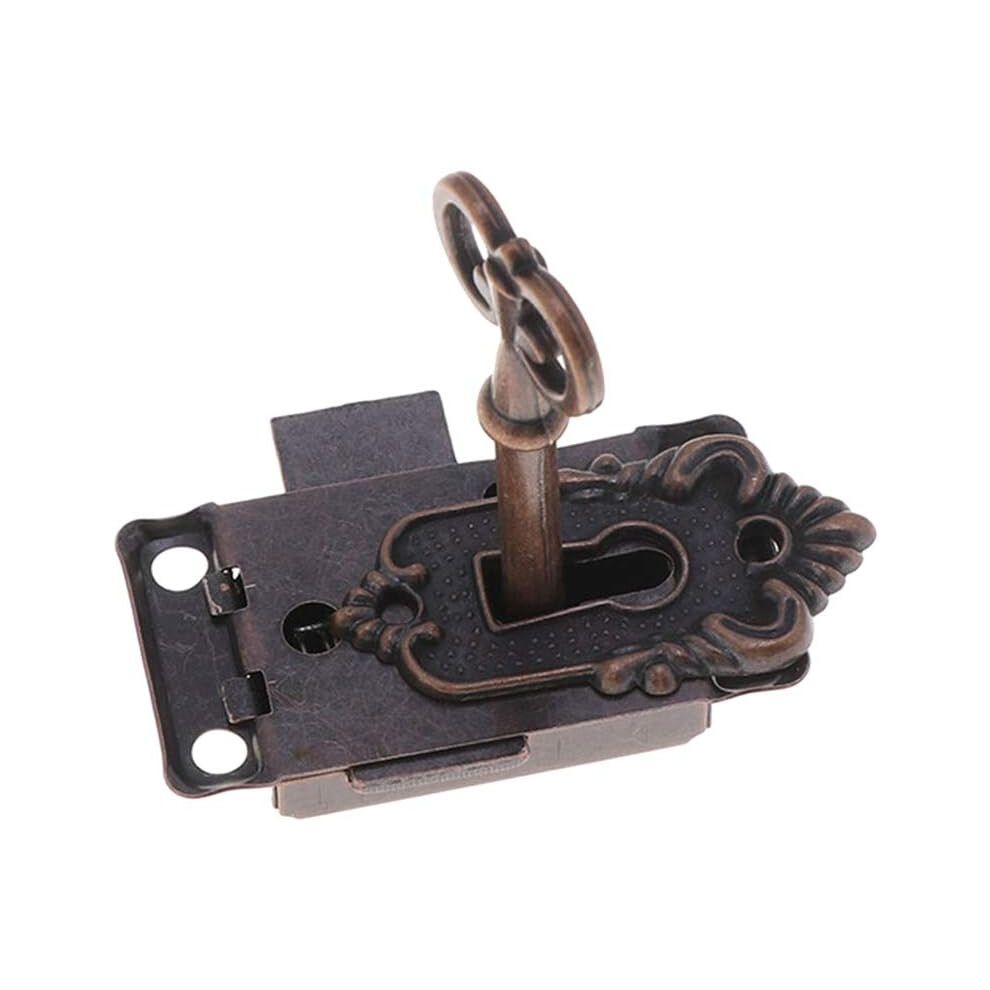 Antique Reproduction For Various Wooden Items, Vintage Lock With Exquisite Patterns Bronze Finish Easy Installation For Furniture Decor 9060116389544