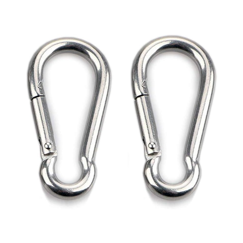 Outdoor Gear Carabiners, 304 Stainless Steel Waterproof & Rustproof Snap Hooks, 80Mm Length Quick Connect Clips, 2Pcs For Backpacks & Ropes 9436597631845
