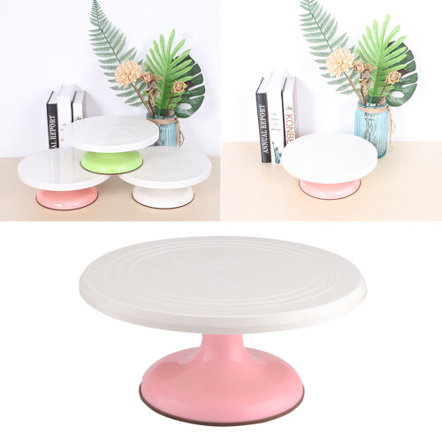 Pink DIY Cake Turntable 360 Rotating Baking Tool 1