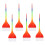 6Pcs Professional Hair Dye Brush With Rainbow Handle 9