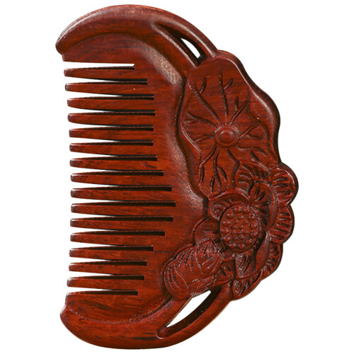 Haarkamm Holz Weitstufig Haushaltskamm Massager 1