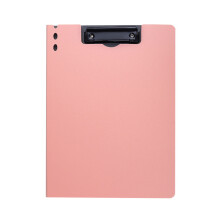 Clipboard Folder With Metal Clip-Pink orange Vertical