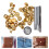 Worgeous Drukknopen Set Goudkleurig Legering 12 Sets 0,59x0,59x0,39 Inch 4