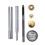 Worgeous Drukknopen Set Goudkleurig Legering 12 Sets 0,59x0,59x0,39 Inch 3