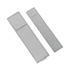 Étui à crayons avec bandes élastiques réglables, pochettes-gris