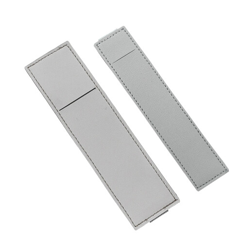 Étui à crayons avec bandes élastiques réglables, pochettes-gris
