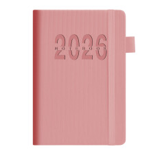 2026 Day Planner 2026 Carnet de notes académique en cuir-Rose