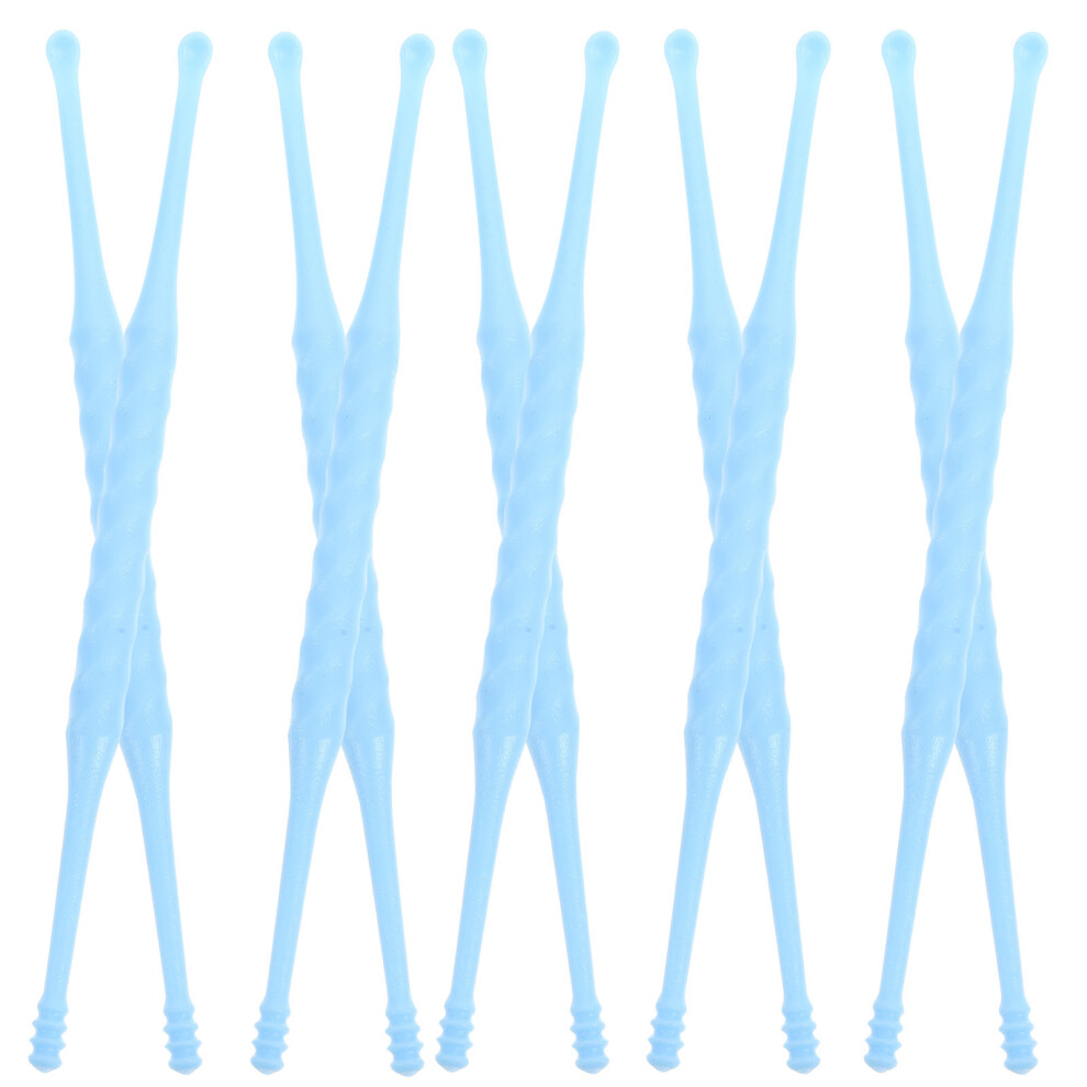 Iplusmile Blue 12Pcs Abs Ear Cleaner Spiral Earwax Removal Tool For Daily Use