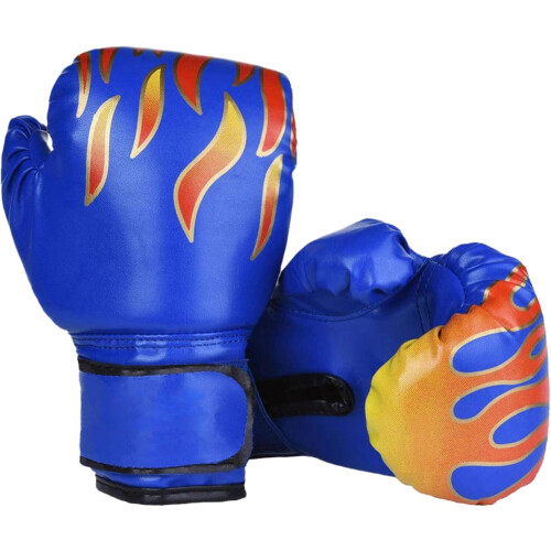 Boxing Gloves for Kids 611, Flame Pattern, Breathable  with Fastening Strap 1