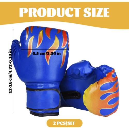 Boxing Gloves for Kids 611, Flame Pattern, Breathable  with Fastening Strap 2
