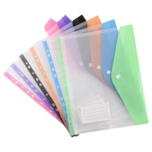 12Pcs A4 File Bag Document Bag Clear File-6 horizontal style m