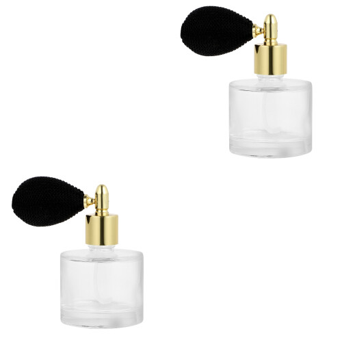2Ud Perfume Vidrio Spray Recargable Reutilizable Transparente 2