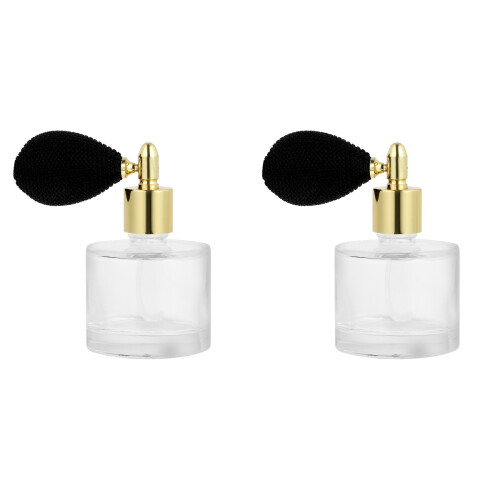 2Ud Perfume Vidrio Spray Recargable Reutilizable Transparente 1